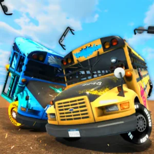 School Bus Demolition Derby Pizza Edition Unblocked Game Fullscreen
